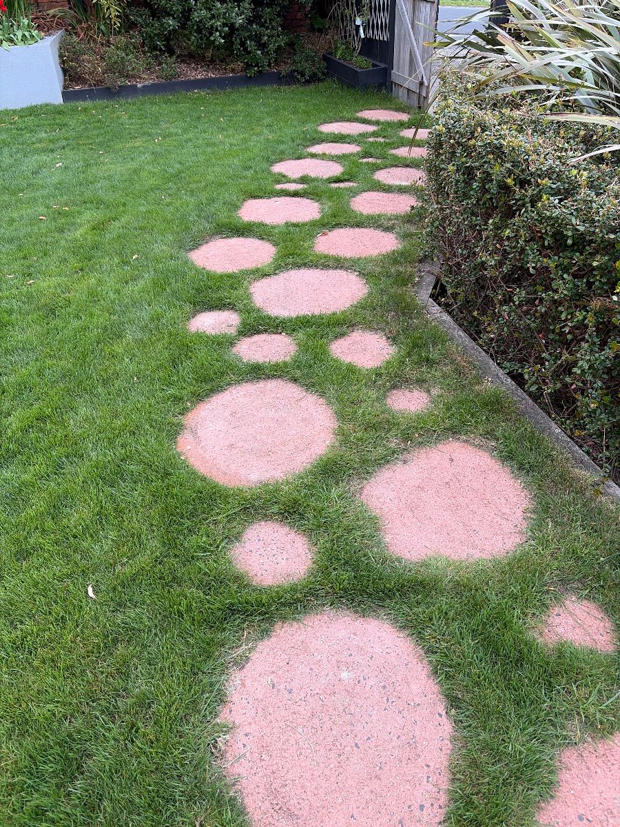 What’s the best tool for edging grass around stepping stones in a lawn? — image 1