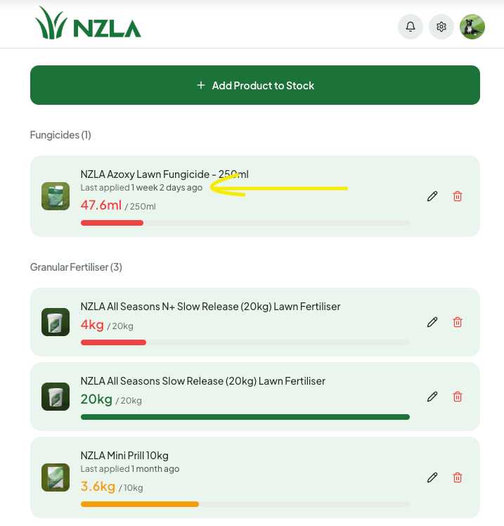 This is a cool update in the stock management page. — image 1